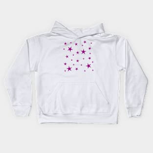 Purple Stars Pattern Kids Hoodie